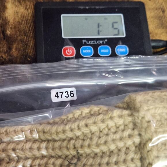 ZARA Sweater Vest Women M Tan Turtleneck Sleeveless Chunky Knit Oversized - Picture 12 of 12